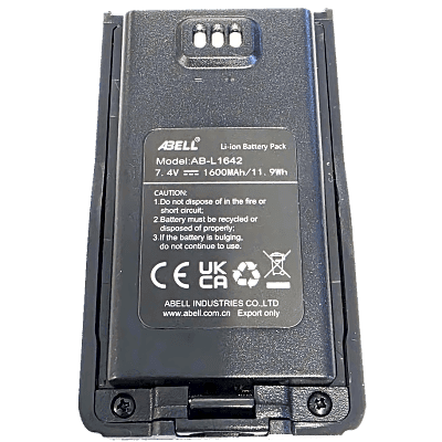 Batería de alta capacidad para radios A430T - 1600 mAh - Química de Li-ion