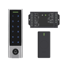 Mini Controlador de Acceso con Teclado Inalámbrico / Cuenta con Botón de Salida Inalámbrico / Soporta Tarjeta y Contraseña / Cuenta con Botón de Timbre