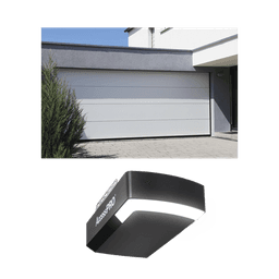 KIT COMPLETO Puerta D/ Garage 14x7 Pies / Lisa Linea Central / Color blanco / Insulada / Incluye Motor FS1000APPRT / 1/2HP / Fuerte/Silencioso/Luz LED/Motor DC .