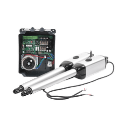 Kit de brazos para automatizar portones vehiculares abatibles de 2 hojas/ 3 Mts / 300 Kg / Uso solo residencial / Compatible con respaldo de energía 