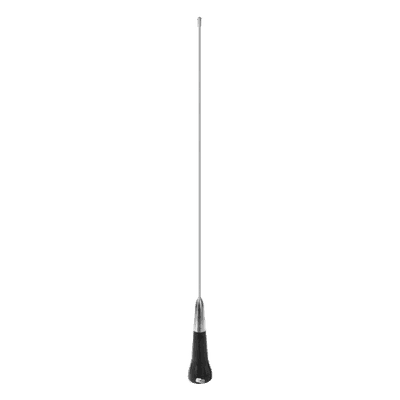 Antena Móvil VHF / Rango Ajustable 138-174 MHz / Ganancia 3 dB / Potencia 150 W / Longitud 137 cm (4.5 ft) / Montura NMO