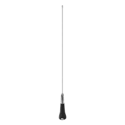Antena Móvil VHF / Rango Ajustable 138-174 MHz / Ganancia 3 dB / Potencia 150 W / Longitud 137 cm (4.5 ft) / Montura NMO