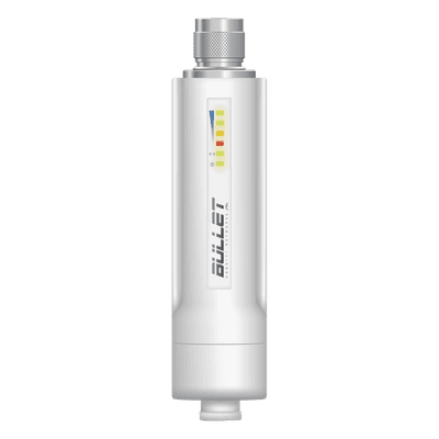 Radio airMAX / 2.4 GHz / 100 Mbps / PoE 24V / -40°C a 80°C / 152x37x31 mm