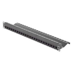 Patch Panel / 24 Puertos / Blindado / Cat 6A / Plano / 1UR