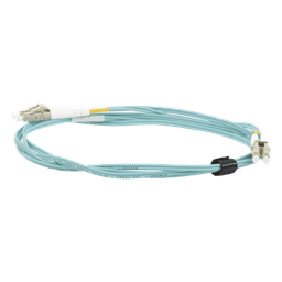 Jumper de Fibra Óptica / Multimodo 50/125 OM3 / LC-LC Duplex / OFNR / Aqua / 2 m (6.56 ft)