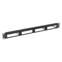 Patch Panel / 24 Puertos / Plano / 1UR / Aluminio Cepillado / 44.5mm (1.75')