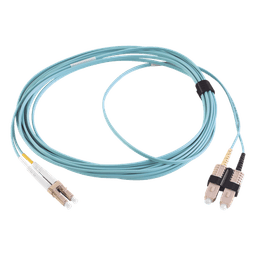 Jumper de Fibra Óptica / Multimodo 50/125 OM3 / LC-SC Duplex / OFNR / 5 m (16.40 ft) / Color Aqua