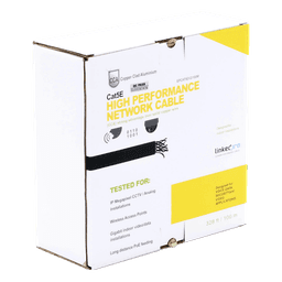 Bobina de Cable / Cat5e / 100 m (328 pies) / CCA / Calibre 24 / UTP / 100 MHz / Interior