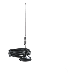 Antena Móvil / Banda Ancha 800-896 MHz / Ganancia 3.2 dB / Potencia 10 W / Cable RG-58 3.7 m (12.1 ft) / Montaje Magnético 8 Polos / Conector TNC Macho