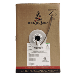 Cable Telefónico / 4 Conductores 24 AWG / 305 m (1000 pies) / 2 Pares Trenzados / CMR Interior