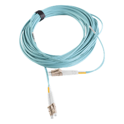 Jumper de Fibra Óptica Multimodo / OM3 / LC-LC Duplex / OFNR / Aqua / 10 m (32.81 ft)