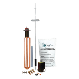 Kit de Pararrayos Dipolo Corona / Ángulo de Protección 72° / Mástil 1.2 m (3.9 ft) / Electrodo 45 A / Accesorios Completos de Instalación