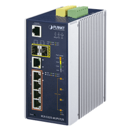 Switch Industrial Administrable / 4 Puertos Gigabit Ultra PoE 60W / 2 Puertos SFP / Rango -40°C a 75°C / IP30 / Riel DIN o Pared