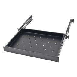 Charola Deslizable para Rack / 1U / 30.5 cm (12 in) de Profundidad / Carga 9 kg / Acero con Pintura en Polvo / Compatible 2 y 4 Postes