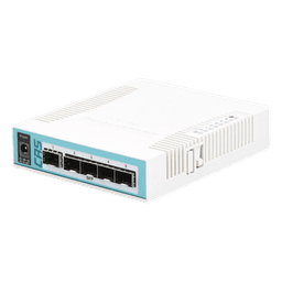 Switch Inteligente / 6 Puertos SFP / Puerto Combo Gigabit / CPU 400 MHz / RouterOS L5 / 0.37 x 0.45 x 0.10 pies