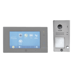 Kit de VideoPortero Manos Libres / Pantalla Táctil 7' / 110° LED / IP54 / 16 Monitores / 2 Hilos