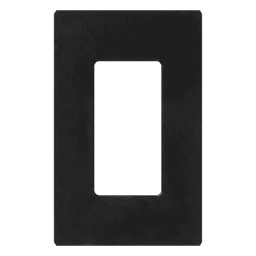 Placa de Pared / 1 Espacio / Sin Tornillos Visibles / Acabado Negro Brillante / 75 x 119 mm / Perfil 7.6 mm