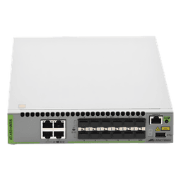 Switch Capa 3 Stackeable / 12 Puertos SFP/SFP+ 10G / 4 Puertos RJ-45 100/1000/10G / 238 Mpps / AlliedWare Plus