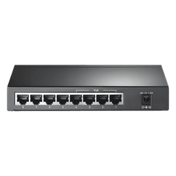 Switch PoE+ no administrable / 8 puertos Gigabit / 4 puertos PoE+ 802.3af/at / 55W total / Sin ventilador / Escritorio