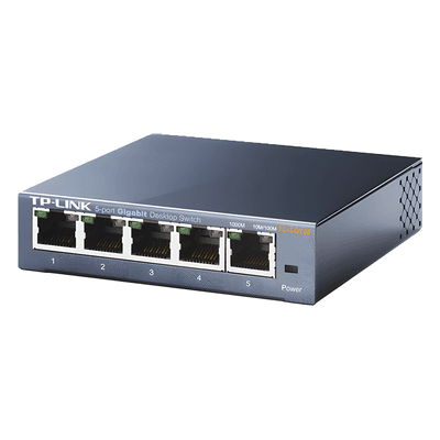 Switch / 5 Puertos Gigabit / 10/100/1000 Mbps / No Administrable / 7.4 Mpps / 3.94x3.86x0.98 in