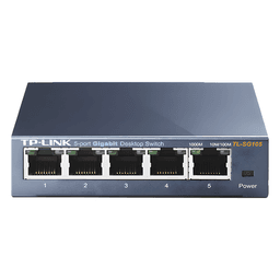 Switch / 5 Puertos Gigabit / 10/100/1000 Mbps / No Administrable / 7.4 Mpps / 3.94x3.86x0.98 in