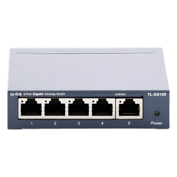 Switch / 5 Puertos Gigabit / 10/100/1000 Mbps / No Administrable / 7.4 Mpps / 3.94x3.86x0.98 in