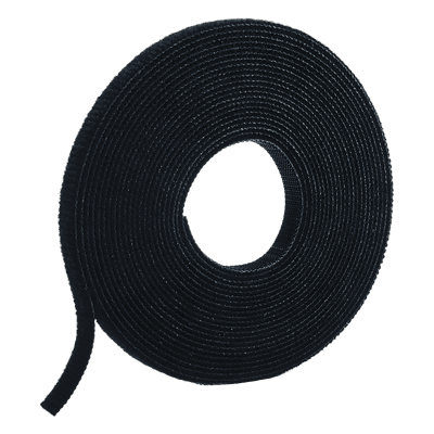 Rollo de Cinta de Contacto / 75 Pies (22.9 m) / 19.1 mm Ancho / Nylon Negro