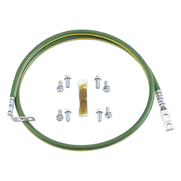 Jumper de Aterrizaje / 10 AWG (6 mm²) / 61 cm (2 ft) / Terminal 45° y Recta / 30A / Cobre Desnudo
