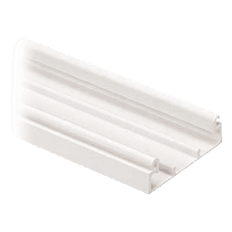 Base para Canaleta / PVC Rígido / 60.3 x 18.5 x 2400 mm / Cinta Adhesiva / Orificios Pre-Perforados / UL94V-0 / Blanco Mate