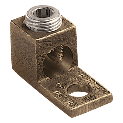 Terminal Tipo Lengüeta Recta / Cobre / Cal. 8 a 1/0 AWG / Orificio 5/16" (7.9 mm) / Barril Único / UL Listed y CSA