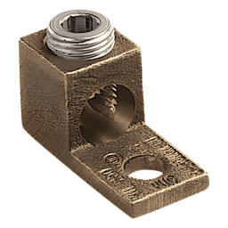 Terminal Tipo Lengüeta Recta / Cobre / Cal. 8 a 1/0 AWG / Orificio 5/16" (7.9 mm) / Barril Único / UL Listed y CSA