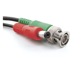 Cable Coaxial Siames / BNC RG59 + Alimentación / 10 Metros (32.81 Pies) / 100% Cobre / 4K / Interior y Exterior