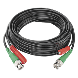 Cable Coaxial Siames / BNC RG59 + Alimentación / 5 m (16.40 ft) / 100% Cobre / 4K / Interior y Exterior