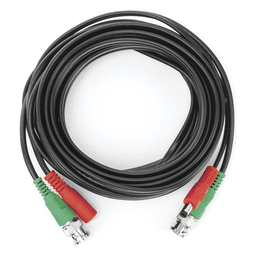 Cable Coaxial Siames / BNC RG59 + Alimentación / 5 m (16.40 ft) / 100% Cobre / 4K / Interior y Exterior