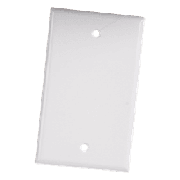 Placa de Pared Ciega / Vertical Plano / 70 x 115 mm (2.75" x 4.52") / UL 94V-0 / Blanco