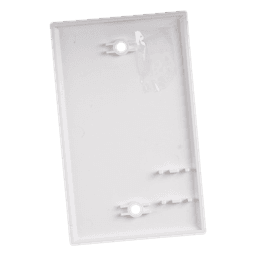 Placa de Pared Ciega / Vertical Plano / 70 x 115 mm (2.75" x 4.52") / UL 94V-0 / Blanco