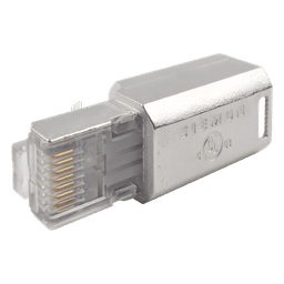 Conector RJ45 Cat6A Blindado / Terminación en Campo / 10 Gbps / Sin Clip Protector / UL 2043 Plenum