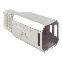 Conector RJ45 Cat6A Blindado / Terminación en Campo / 10 Gbps / Sin Clip Protector / UL 2043 Plenum