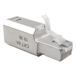 Conector RJ45 de Campo / Categoría 6A Blindado / 10G / Sin Bota / Terminación Rápida / UL 2043 Plenum / Guía de Color