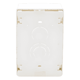 Caja de Pared Superficial / PVC Auto-extinguible / 5 x 3.26 x 1.62 in / Salidas 1/2-3/4-1 in / Blanco Mate