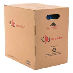 Bobina de Cable UTP / Cat6 / 23 AWG / PVC CM / 305 m (1000 pies) / Azul