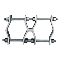 Kit de Montaje Tipo Pipa / Acero Galvanizado / Diámetro 31.8 mm a 88.9 mm / Intemperie / Peso 3.2 kg / Color Plata