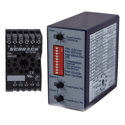 Sensor de Masa para Barreras / Doble Canal / 12-24 VAC/VCC / IP40 / -30 a 70°C / 2.5W / 76x38x76 mm / 0.25x0.125x0.25 ft