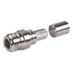 Conector N Hembra / Plegable con Pin Cautivo / 50 Ohms / VSWR 1.3 / Hasta 6 GHz / Para RG-8, LMR-400, CNT-400
