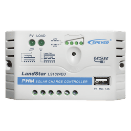 Controlador de Carga Solar PWM / 10A / 12/24V Auto / USB 5V/2A / Tierra Positivo Común / LED