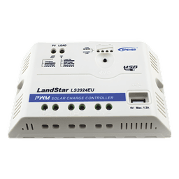 Controlador de Carga Solar PWM / 12/24 V Auto / 20 A / USB 5V 1.2A / 120.3x67x21.8 mm (4.7x2.6x0.9 in)