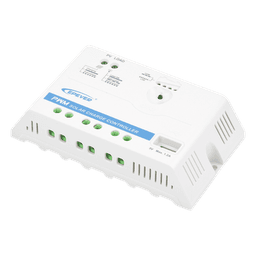 Controlador de Carga Solar PWM / 12/24 V Auto / 20 A / USB 5V 1.2A / 120.3x67x21.8 mm (4.7x2.6x0.9 in)