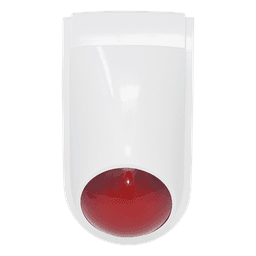 Sirena Estrobo / 110 dB / 12 VCC / Estrobo Rojo Integrado / Interior y Exterior