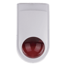 Sirena Estrobo / 110 dB / 12 VCC / Estrobo Rojo Integrado / Interior y Exterior