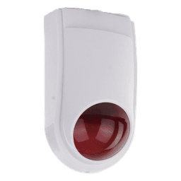 Sirena Estrobo / 110 dB / 12 VCC / Estrobo Rojo Integrado / Interior y Exterior